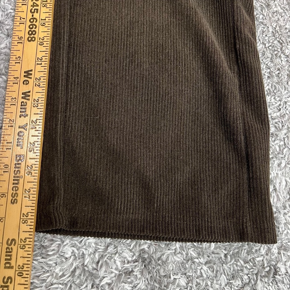 Halara High Waisted Pocket Straight Leg Brown M Baggy Mop Corduroy Casual Pants - Picture 9 of 9
